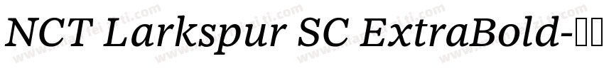 NCT Larkspur SC ExtraBold字体转换
